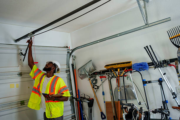 Professional Garage Door Panel Replacement technician working in DuPage County County, IL